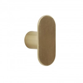 Patère murale design métal doré laiton Hübsch