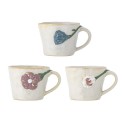 tasses a cafe gres artisanales fleurs poetiques bloomingville loua set de 3