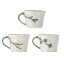 tasses a cafe gres artisanales fleurs poetiques bloomingville loua set de 3