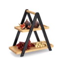 etagere plateau service multifonction corbeille a fruits bois zeller