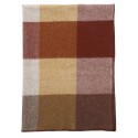 plaid en laine carreaux orange rouille klippan block