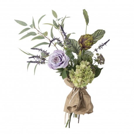 bouquet de fleurs artificielles violet bloomingville whisper