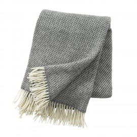 plaid chaud doux laine merinos gris qualite klippan