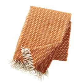 plaid laine agneau epais orange klippan knut