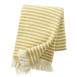 plaid raye laine agneau bio jaune klippan ollie