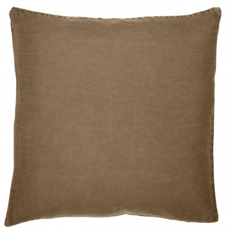 grande housse coussin carree lin marron chocolat ib laursen