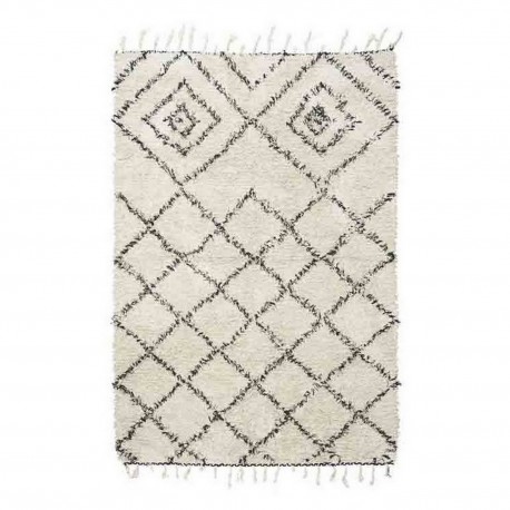house doctor kuba tapis blanc et noir coton Rm0020-140x200 