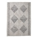 bloomingville tapis epais moelleux ecru noir motif 140 x 200 cm jegor