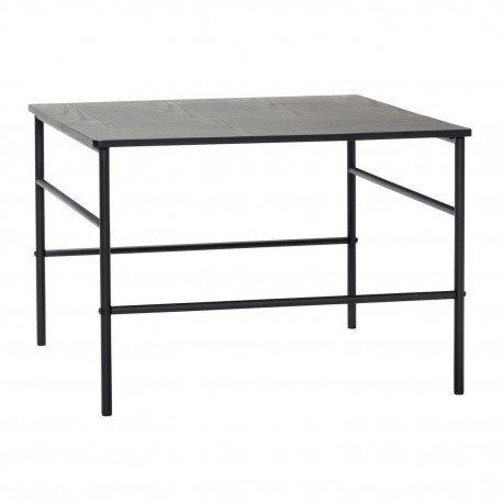 Table basse carrée bois métal Hübsch