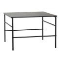 Table basse carrée bois métal Hübsch