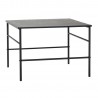 Table basse carrée bois métal Hübsch