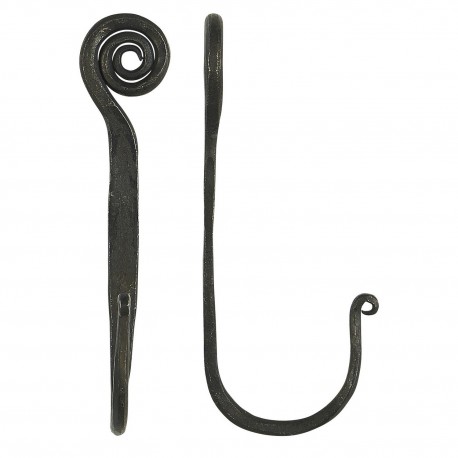 crochet mural fer forge rustique noir ib laursen