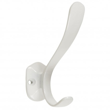 crochet mural double rustique blanc metal ib laursen