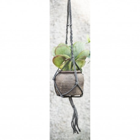 Macrame suspension pour plante jute perles IB Laursen gris