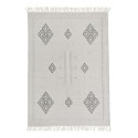 Tapis coton motifs Madam Stoltz gris