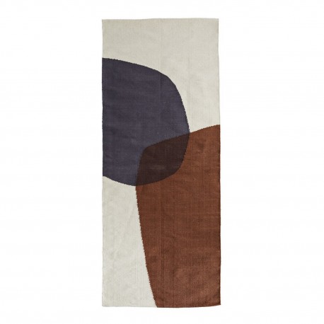 madam stoltz tapis de couloir multicolore coton tisse main