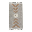 madam stoltz tapis chambre moelleux coton gris motif geometrique