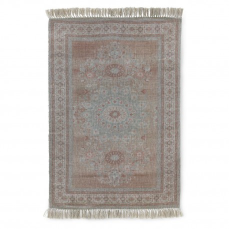 hk living tapis outdoor plastique recycle rose imprime oriental