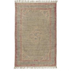 Tapis coton délavé vintage rose marron bleu rectangulaire IB Laursen 120 x 180 cm