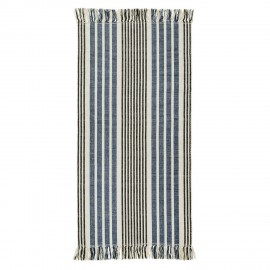 tapis de chambre raye bleu coton madam stoltz