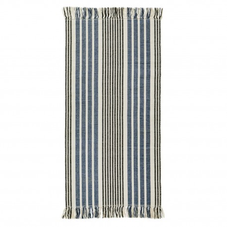 tapis de chambre raye bleu coton madam stoltz
