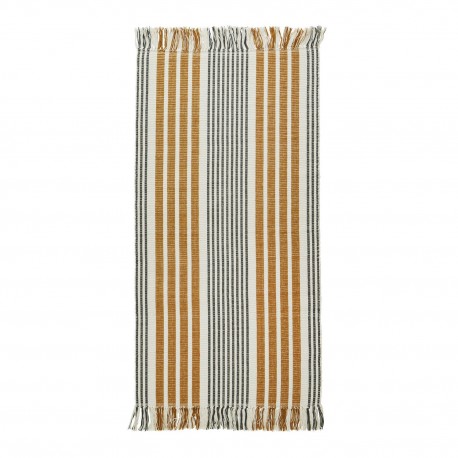 tapis de chambre jaune moutarde raye coton madam stoltz