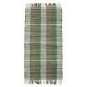 madam stoltz tapis chambre vert carreaux tartan ecossais coton