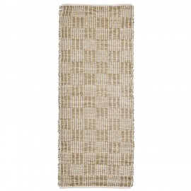 madam stoltz tapis de couloir jute blanc ecru nature 70 X 200 cm