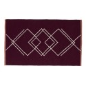 Tapis recyclé design motif géométrique Hübsch rouge