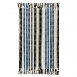 tapis de bain bleu rayures madam stoltz