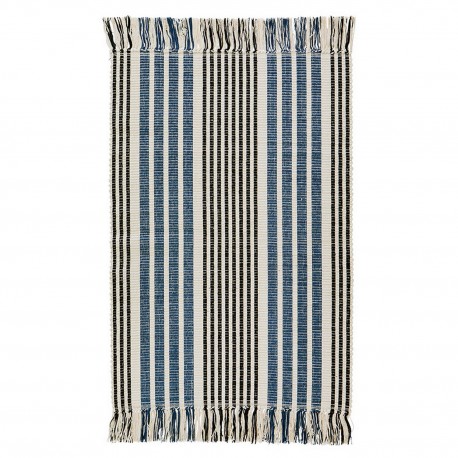 tapis de bain bleu rayures madam stoltz