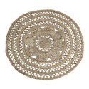 Tapis rond jute tissé style dentelle Madam Stoltz