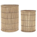 Photophore ronde bois de bambou IB Laursen set de 2