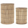 Lanternes bois bambou IB Laursen set de 2