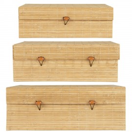 ib laursen boite de rangement en bois de bambou set de 3