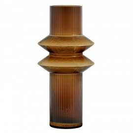 nordal vase retro art deco verre ambre 9077