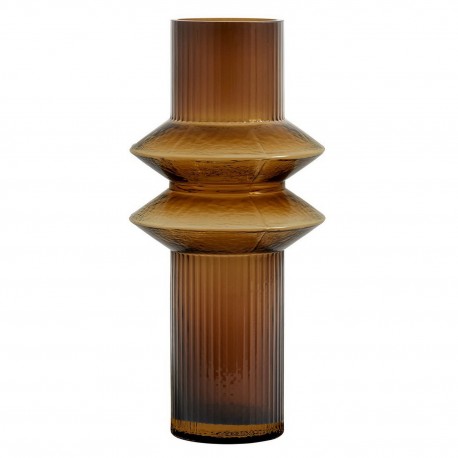 nordal vase retro art deco verre ambre 9077