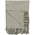 couverture raye coton creme ecru marron franges ib laursen