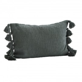 Housse de coussin salon coton Madam Stoltz vert