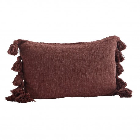 Housse coussin salon coton Madam Stoltz rouge