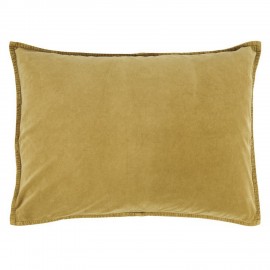 ib laursen housse de coussin rectangulaire velours jaune moutarde 50 x 70 cm