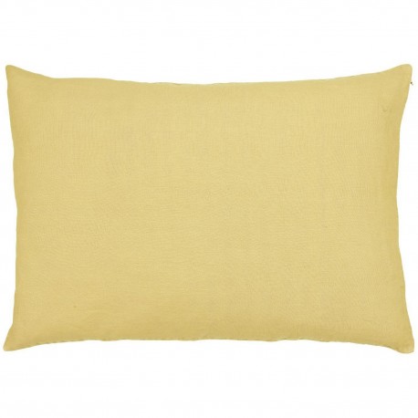 grande taie d oreiller lin jaune clair pastel 50 x 70 cm ib laursen