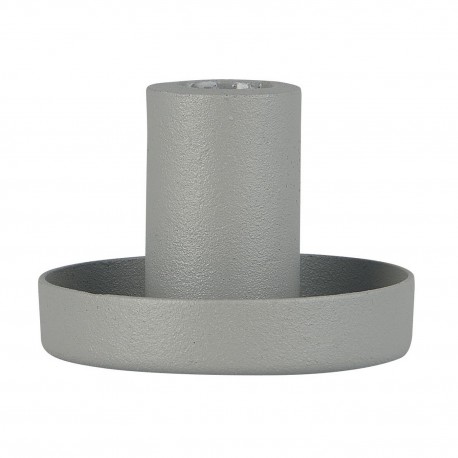 porte bougie simple rond metal gris ib laursen