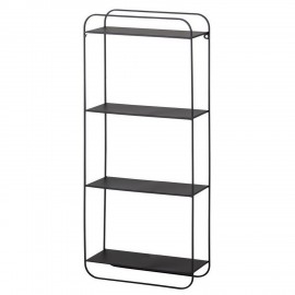 bloomingville juan etagere murale 4 tablettes metal noir