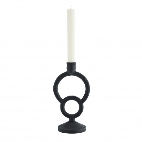 bougeoir noir metal style ancien rustique aluminium madam stoltz