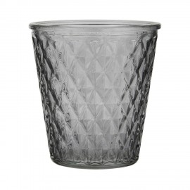 Photophore bougeoir verre ciselé IB Laursen gris