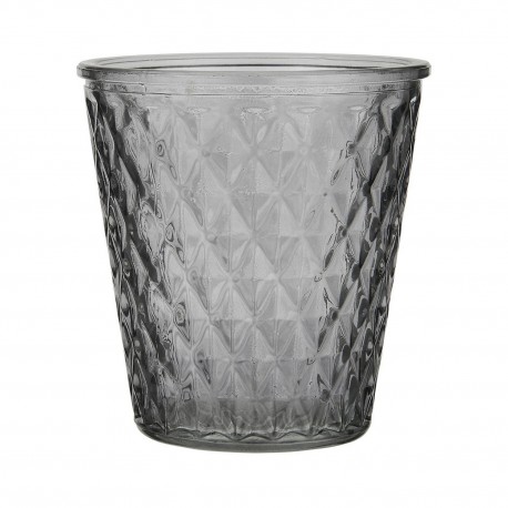 Photophore bougeoir verre ciselé IB Laursen gris