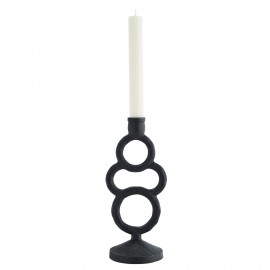 bougeoir design retro vintage noir aluminium madam stoltz