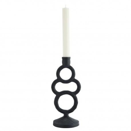 bougeoir design retro vintage noir aluminium madam stoltz