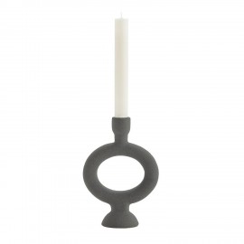 bougeoir rond gres gris fonce madam stoltz